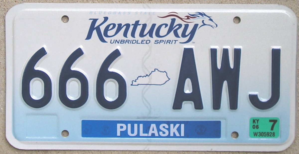 current kentucky license plates